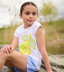 Girls Happy Lemon Tie Front T-Shirt | Hatley US Girls