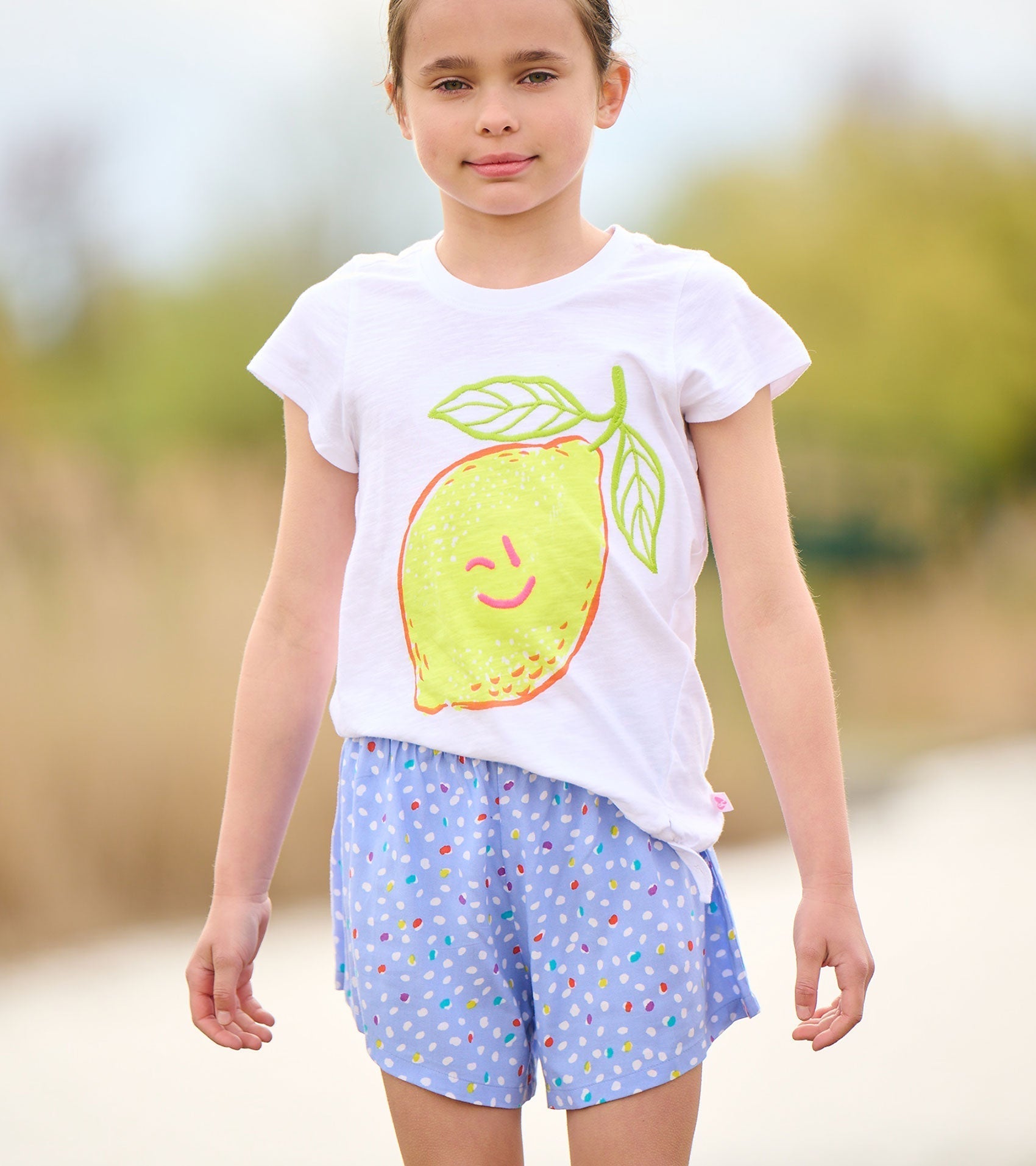 Girls Happy Lemon Tie Front T-Shirt | Hatley US Girls