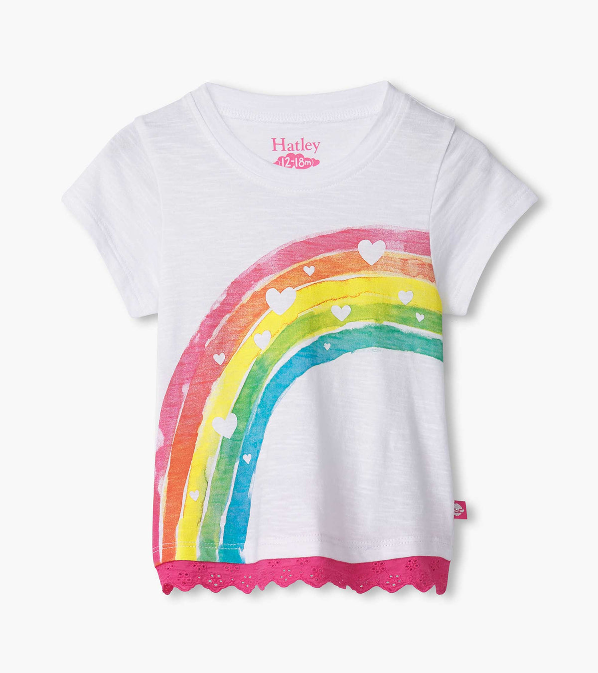Baby & Toddler Girls Rainbow Eyelet Eyelet Trim T-Shirt | Hatley For Baby & Toddler