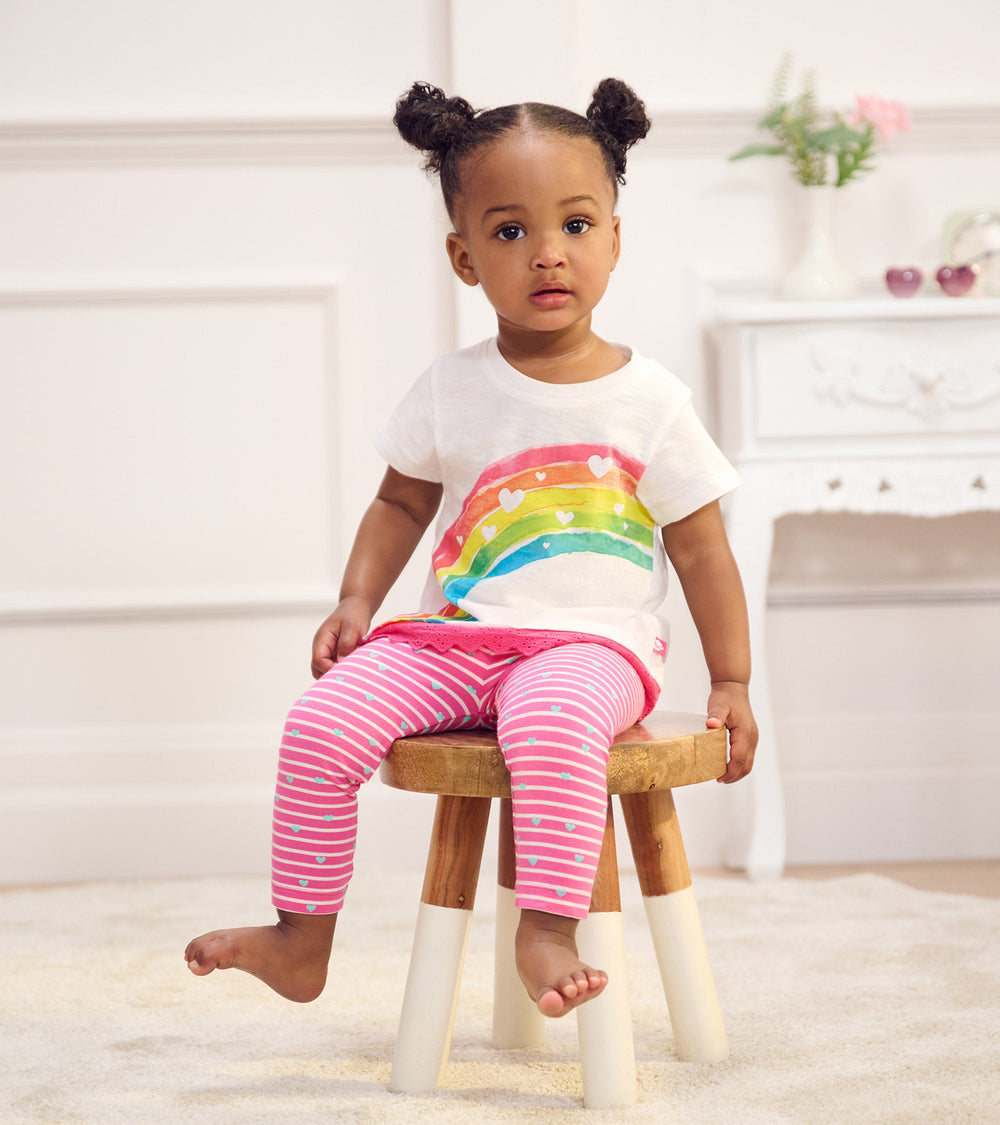 Baby & Toddler Girls Rainbow Eyelet Eyelet Trim T-Shirt | Hatley For Baby & Toddler