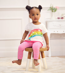 Baby & Toddler Girls Rainbow Eyelet Eyelet Trim T-Shirt | Hatley For Baby & Toddler
