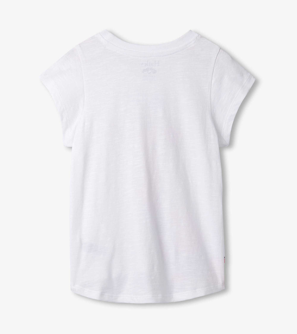 Girls Happy Giraffe Tie Front T-Shirt | Hatley Outlet Girls
