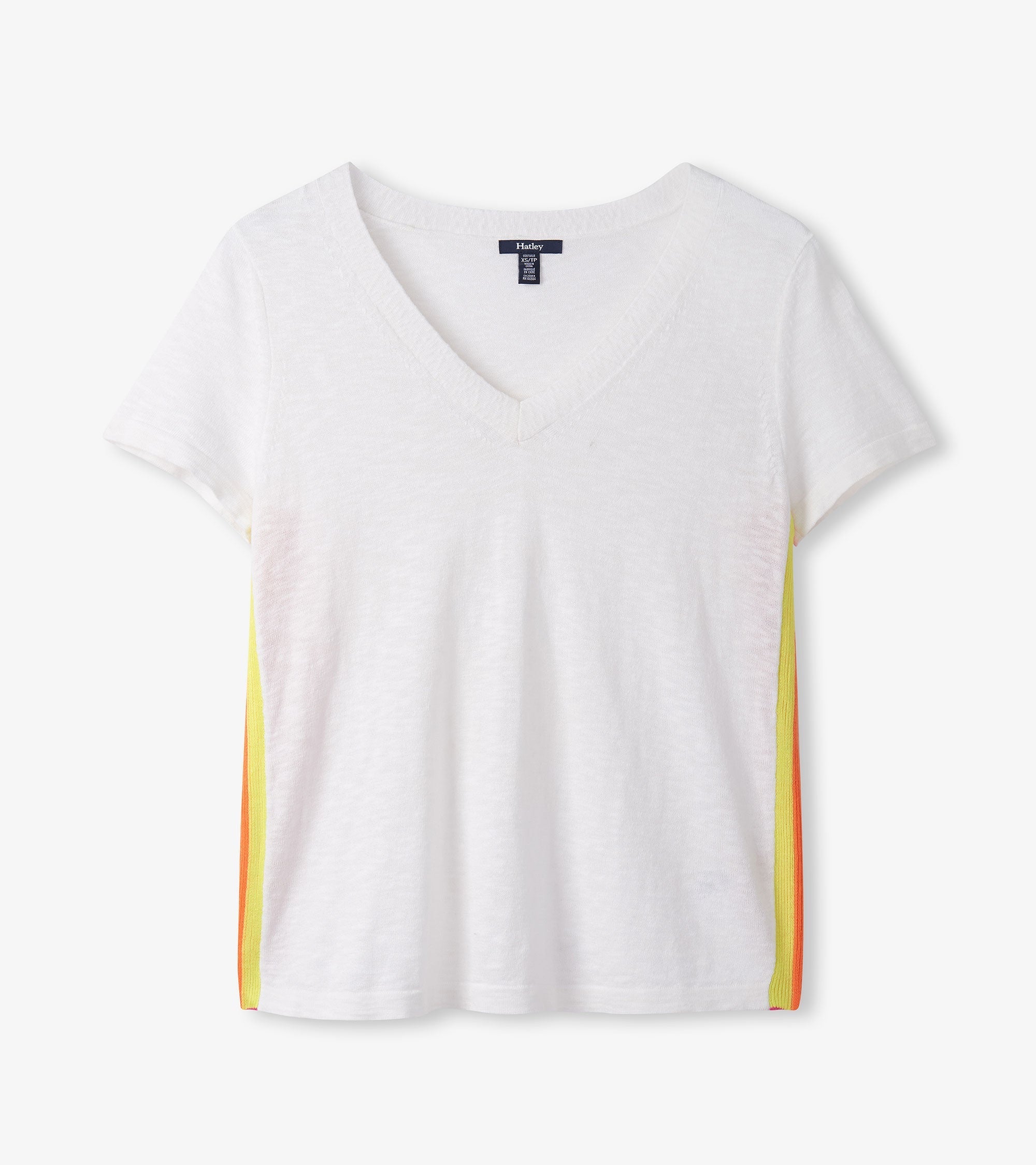 V-Neck Knit Tee - White | Hatley US Women