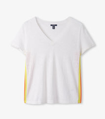 V-Neck Knit Tee - White | Hatley US Women