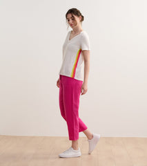 V-Neck Knit Tee - White | Hatley US Women