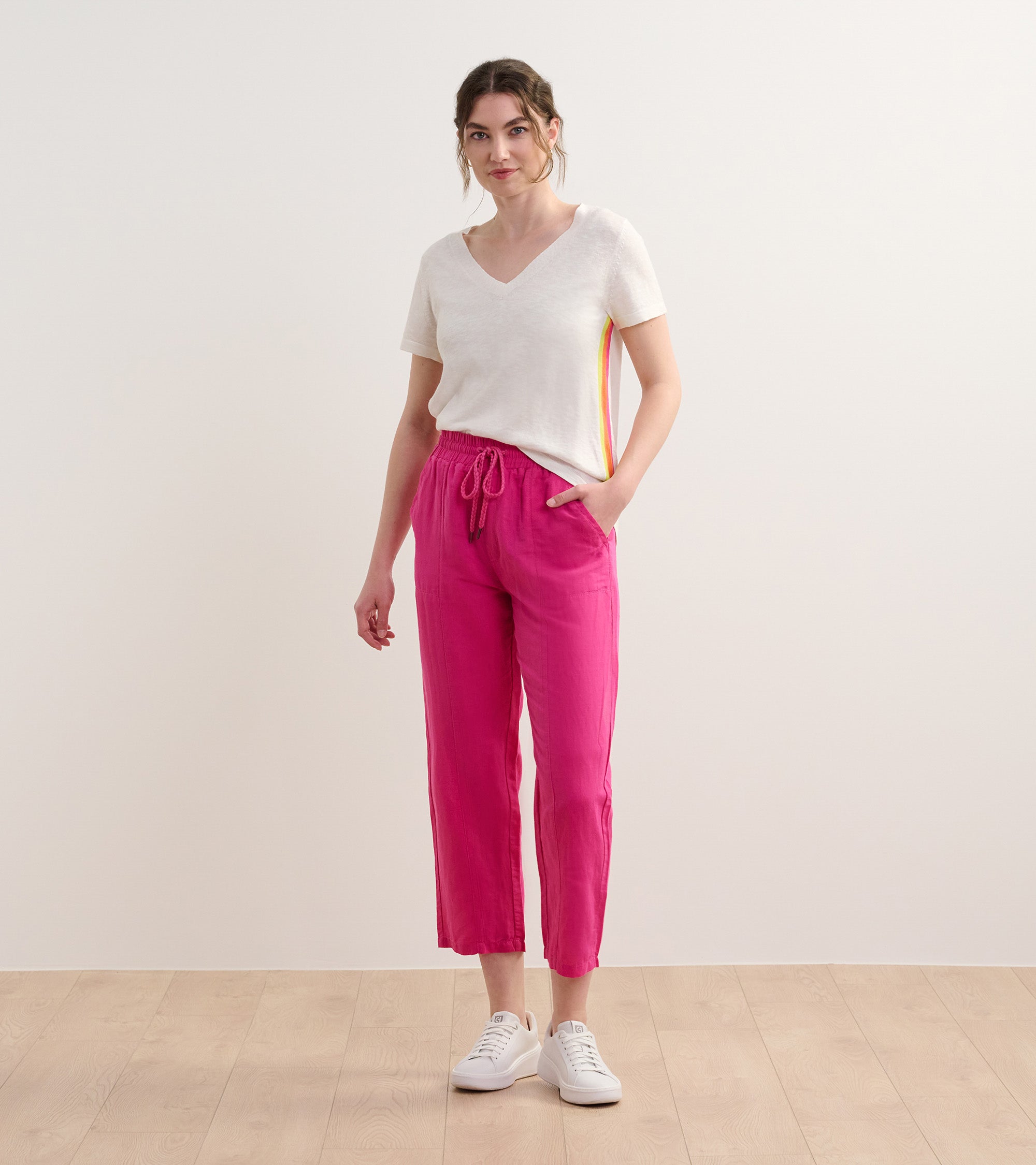 V-Neck Knit Tee - White | Hatley US Women
