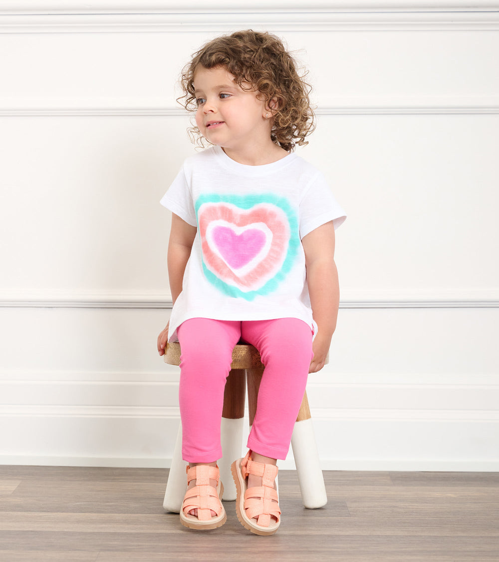 Baby & Toddler Girls Glowing Hearts Graphic Tee | Hatley Outlet Baby & Toddler