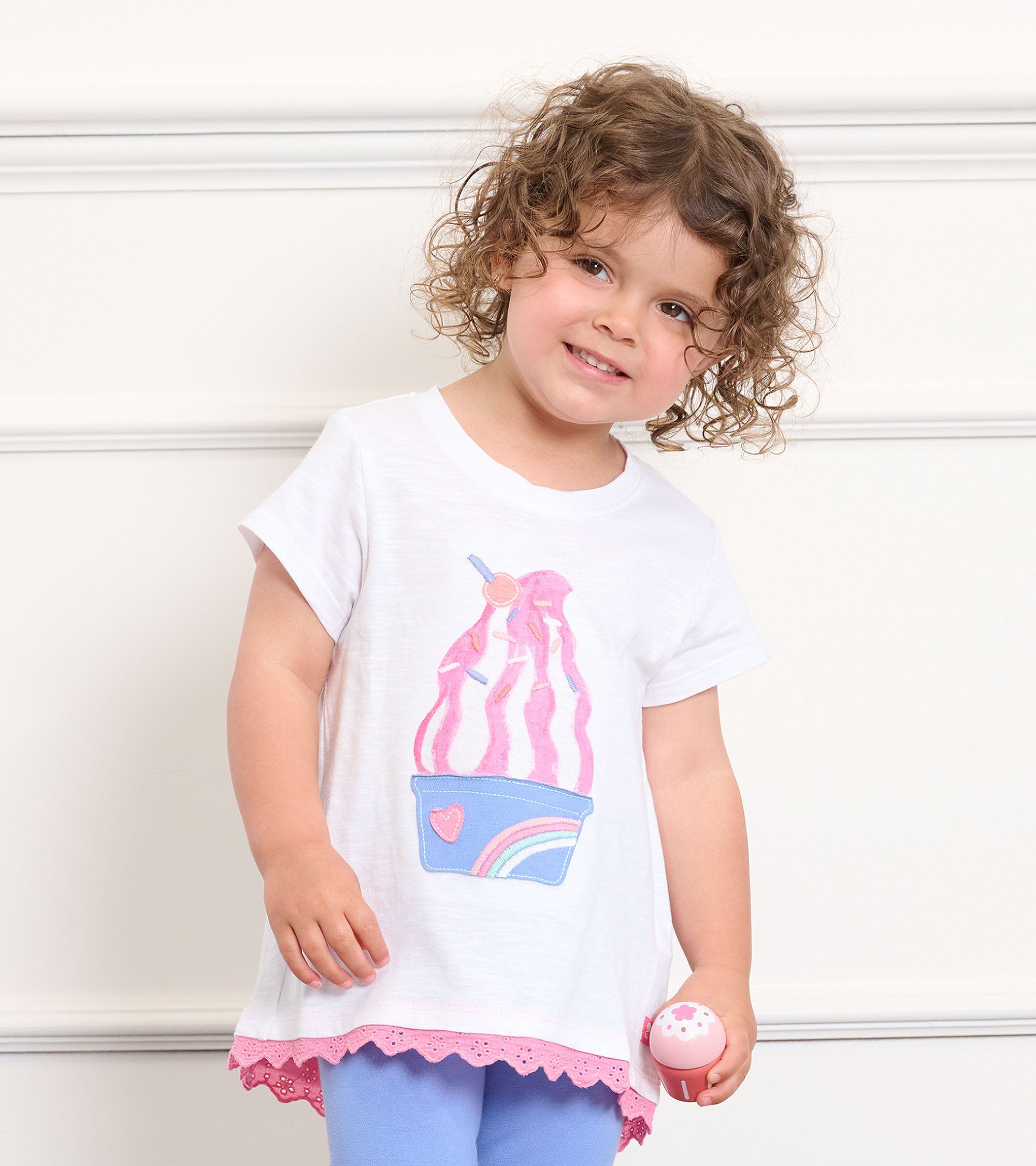 Baby & Toddler Girls Ice Cream Sundae Eyelet Trim T-Shirt | Hatley US Baby & Toddler
