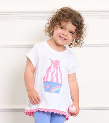 Baby & Toddler Girls Ice Cream Sundae Eyelet Trim T-Shirt | Hatley US Baby & Toddler