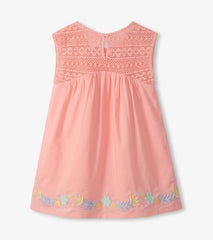 Girls Apricot Blush Crochet Bodice Dress | Hatley US Girls