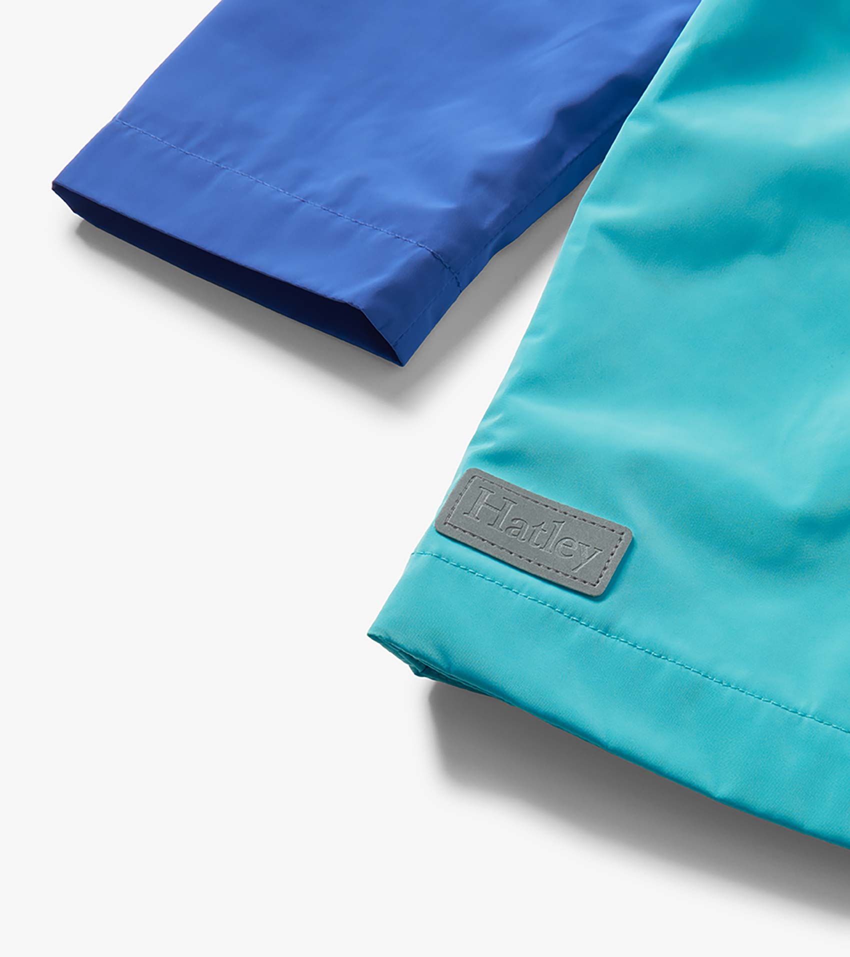 Girls Blue Colorblock Jersey-Lined Rain Jacket | Hatley US Girls