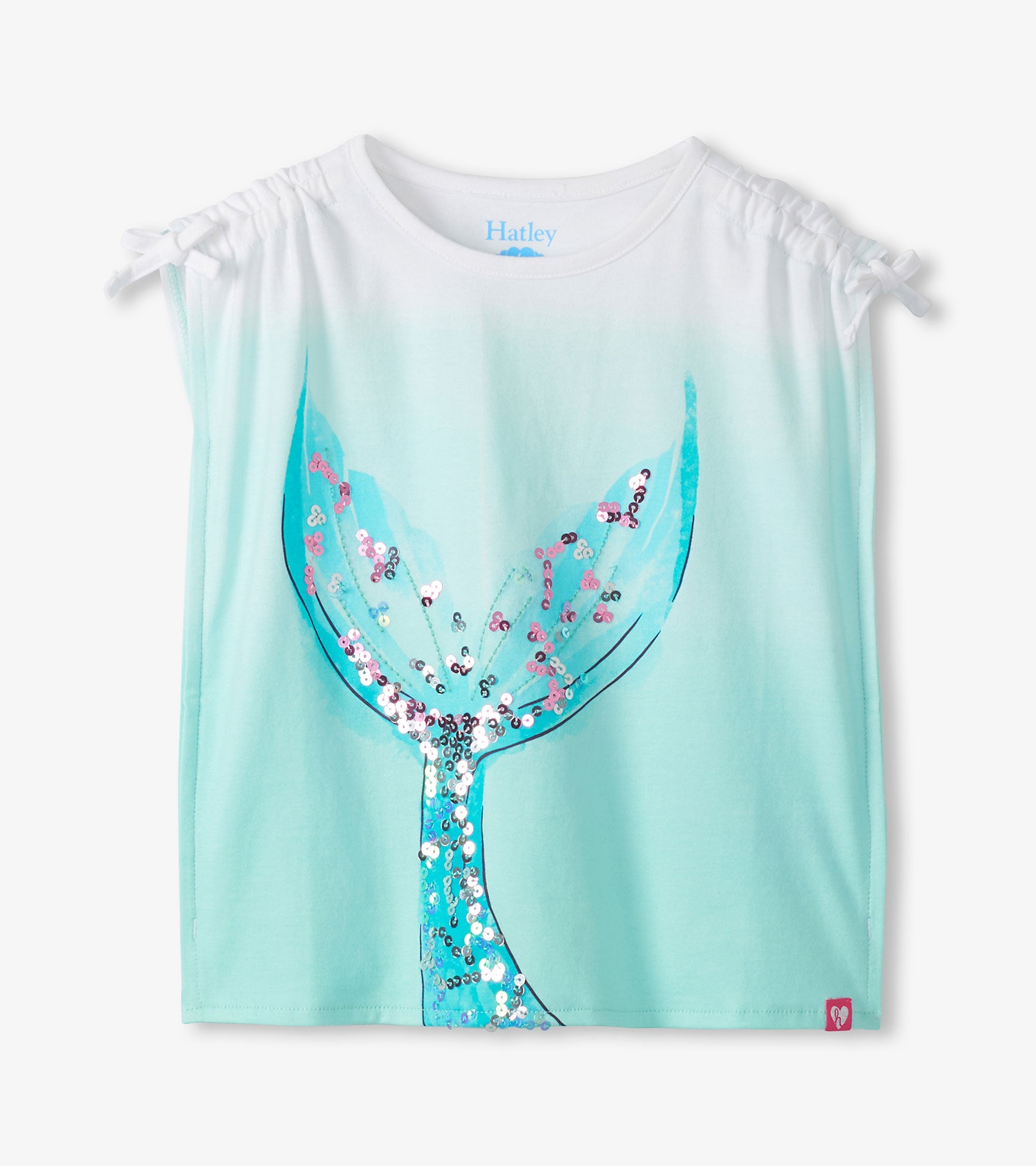 Girls Mermaid Tail Cinched Shoulder Top | Hatley Discount Girls