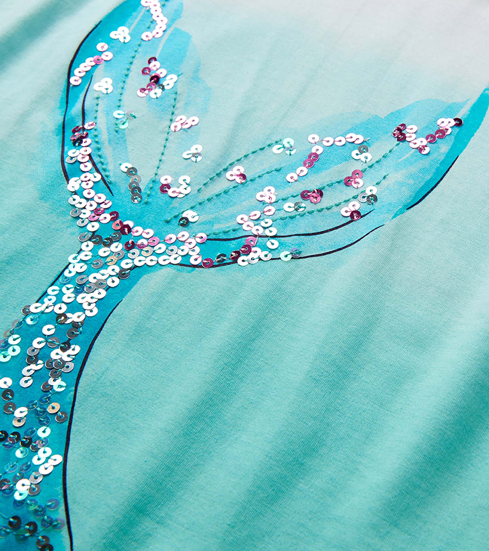 Girls Mermaid Tail Cinched Shoulder Top | Hatley Discount Girls