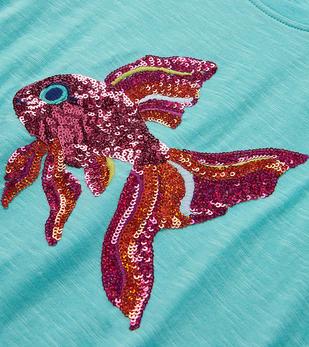 Girls Tropical Fish Tie Front T-Shirt | Hatley