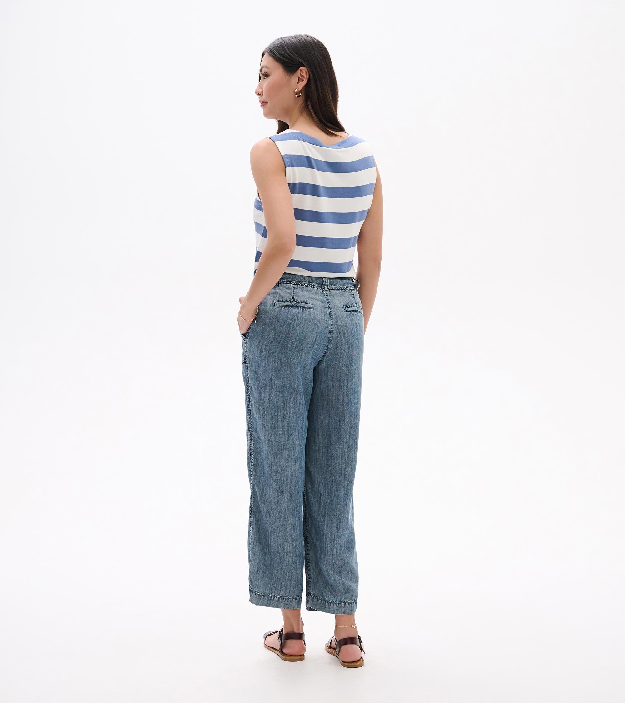Sophie Wide Leg Pants - Blue Acid Rinse | Hatley Discount Women