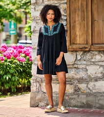 Amira Tiered Dress - Black Swiss Dot | Hatley Outlet Women