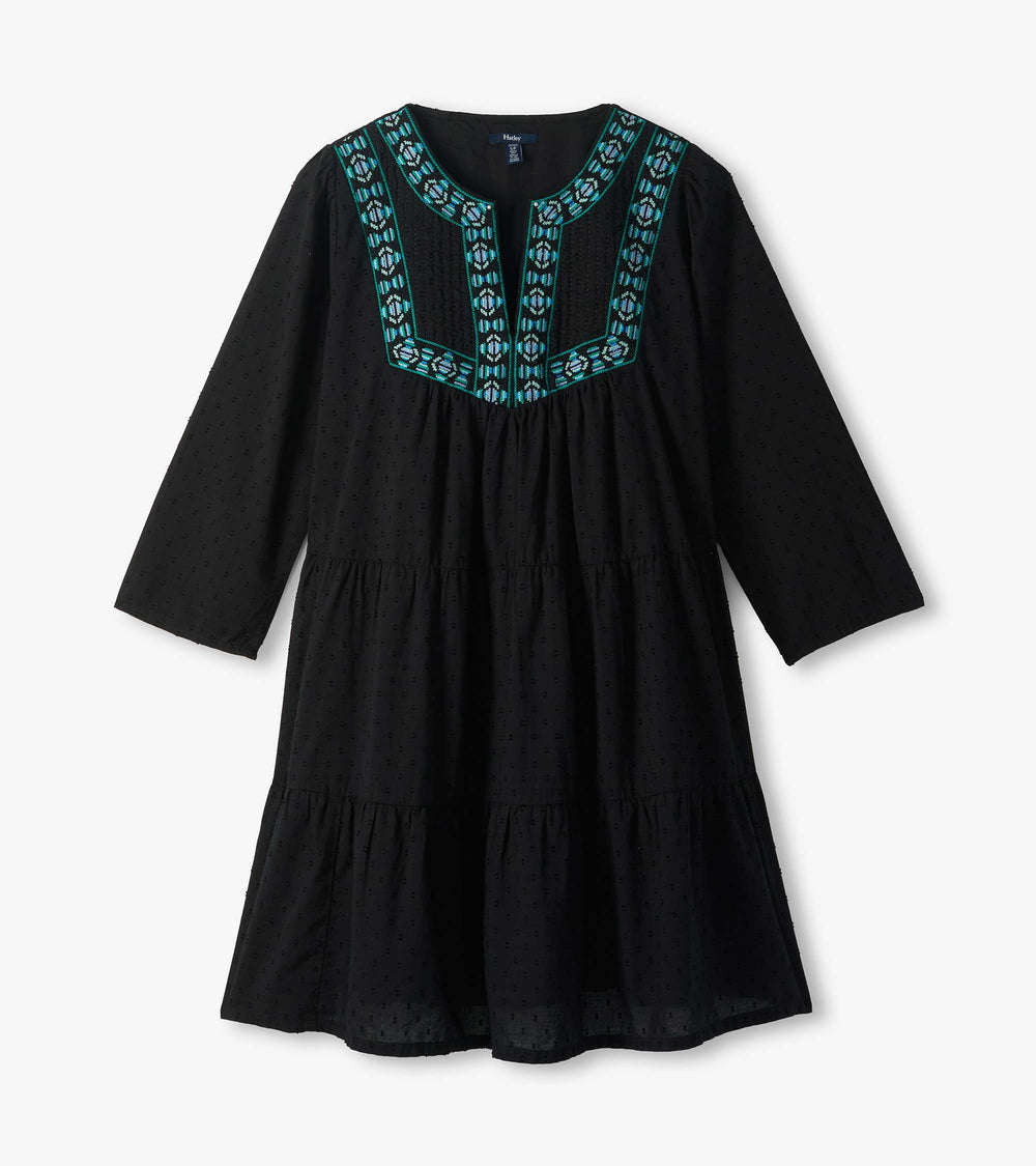 Amira Tiered Dress - Black Swiss Dot | Hatley Outlet Women