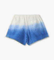 Girls Cobalt Dip Dye Woven Easy Shorts | Hatley Discount Girls