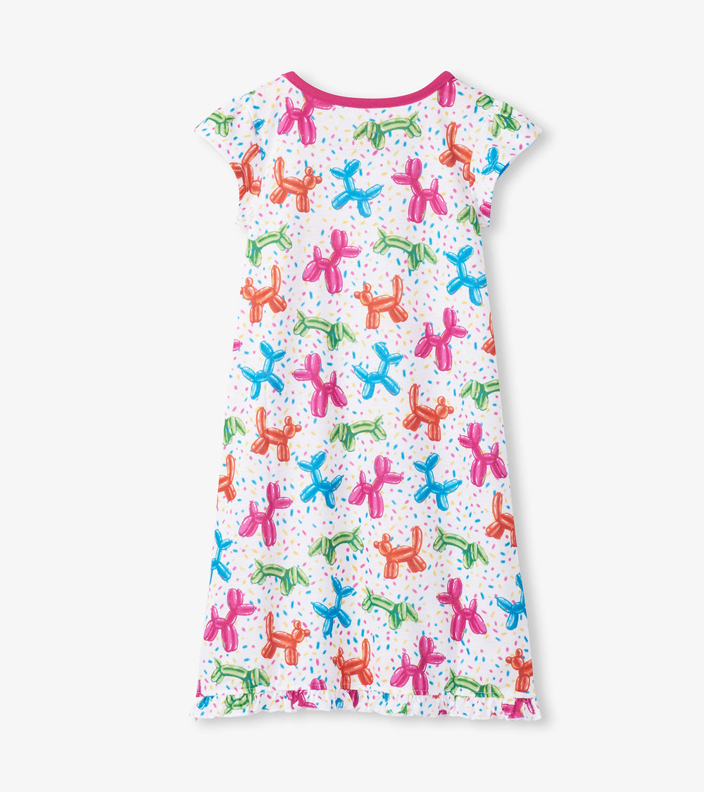 Girls Balloon Pets Ruffle Hem Nightdress | Hatley Discount Girls