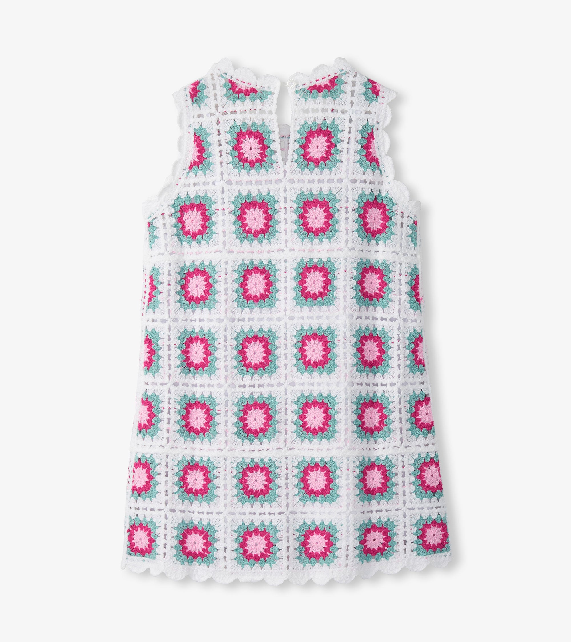 Girls Blue Radiance Sleeveless Crochet Dress | Hatley