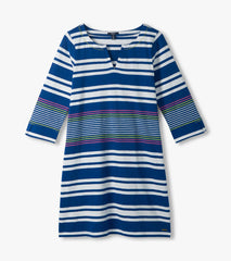 Lily Notch Neck Dress - Cheery Block Stripes | Hatley For Women