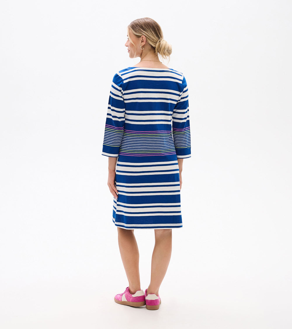 Lily Notch Neck Dress - Cheery Block Stripes | Hatley For Women
