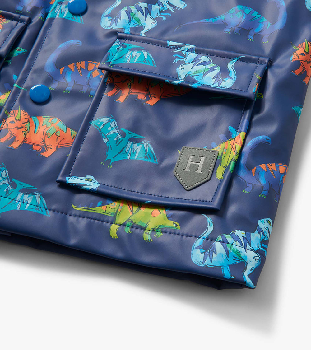 Baby & Toddler Boys Dino Party Button-Up Rain Jacket | Hatley Sale Baby & Toddler