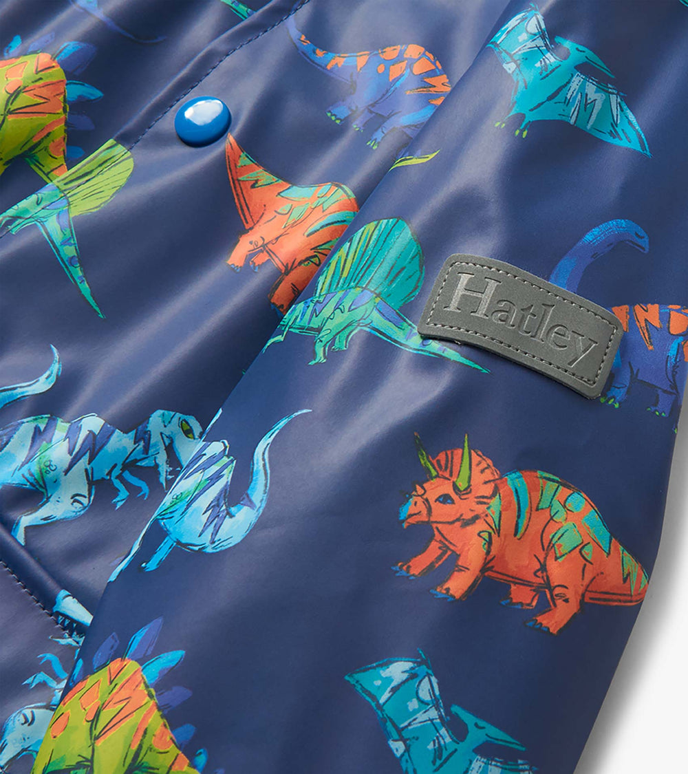 Baby & Toddler Boys Dino Party Button-Up Rain Jacket | Hatley Sale Baby & Toddler