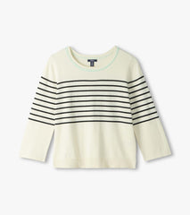 3/4 Sleeve Knit Top - Black Stripes | Hatley Discount Women