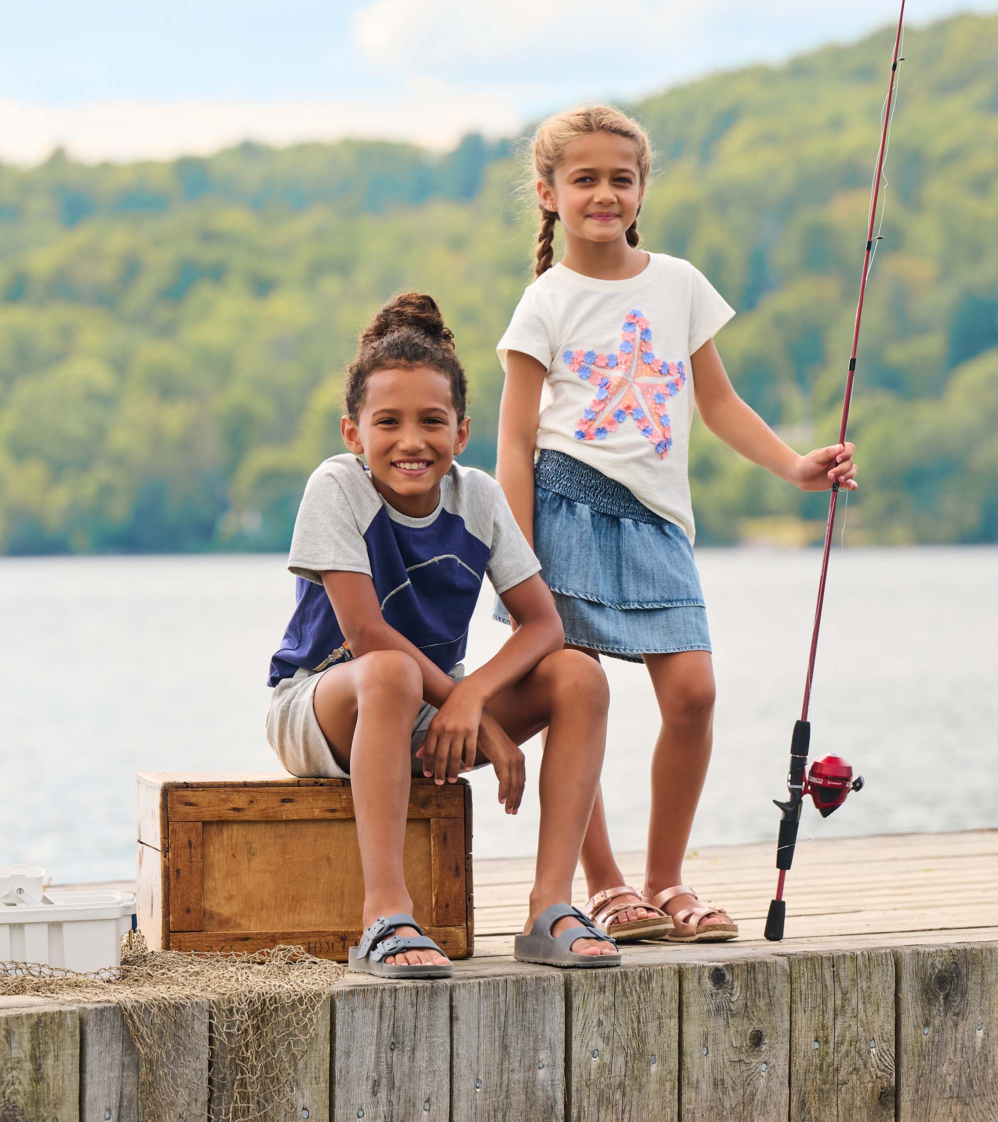 Girls Starfish Graphic Tee | Hatley Outlet Girls