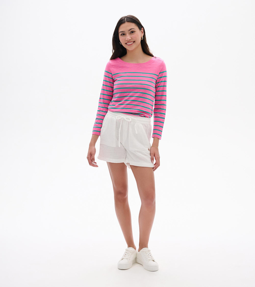 Button Breton - Watermelon Stripes | Hatley US Women