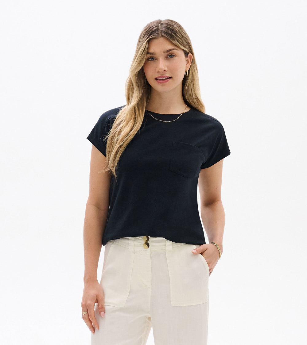 Ella Relaxed Tee - Black | Hatley For Women