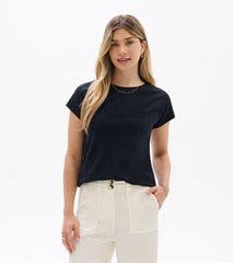 Ella Relaxed Tee - Black | Hatley For Women