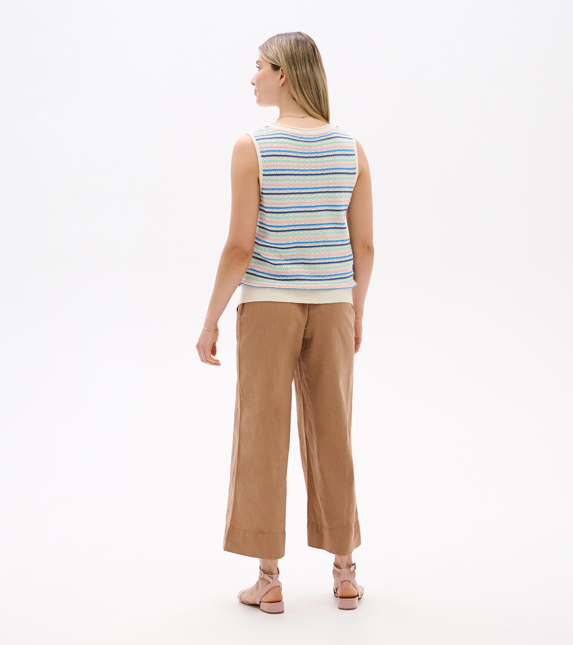 Kate Sleeveless Tank - Blush Stripes | Hatley US Women