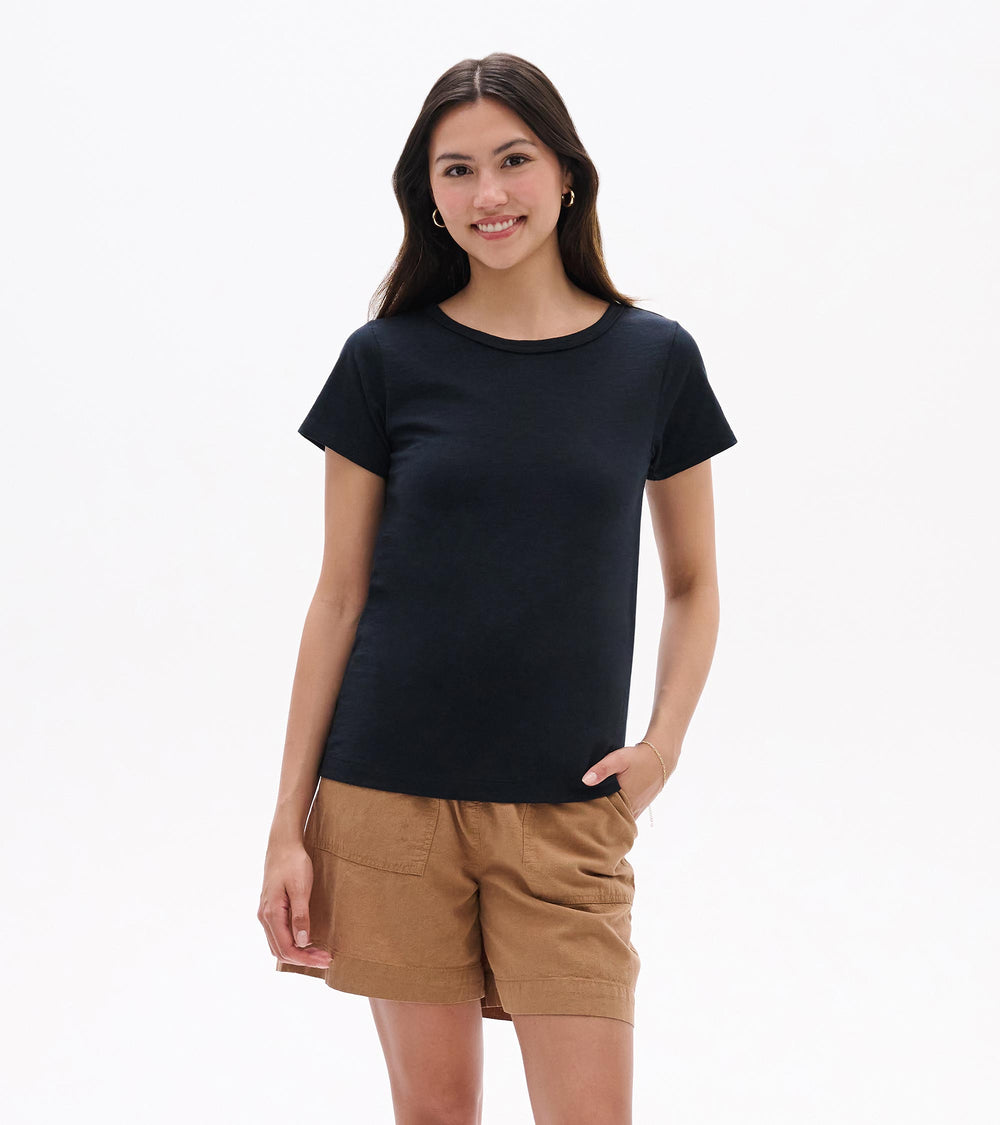 Essential Crew Neck Tee - Caviar | Hatley