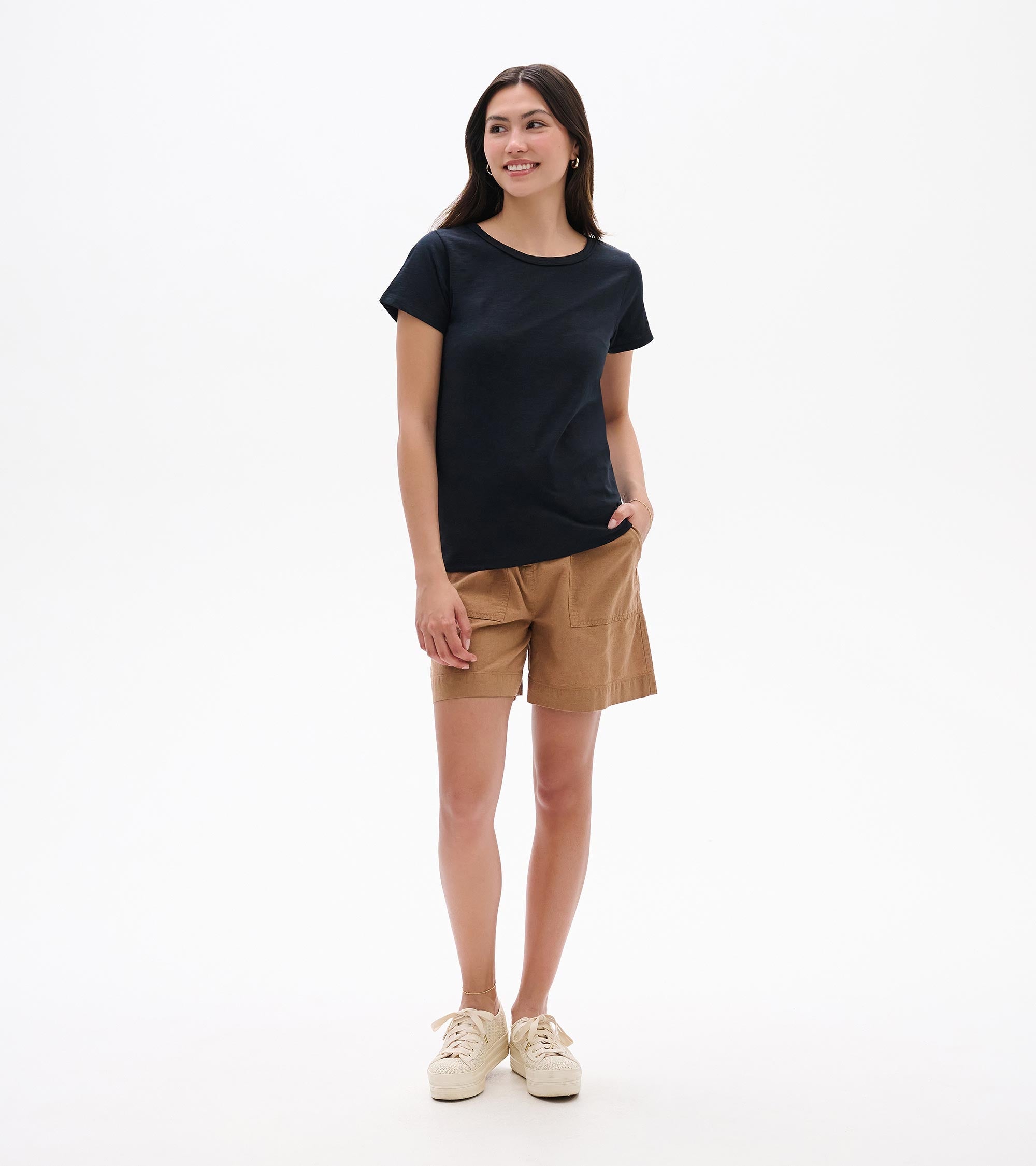 Essential Crew Neck Tee - Caviar | Hatley
