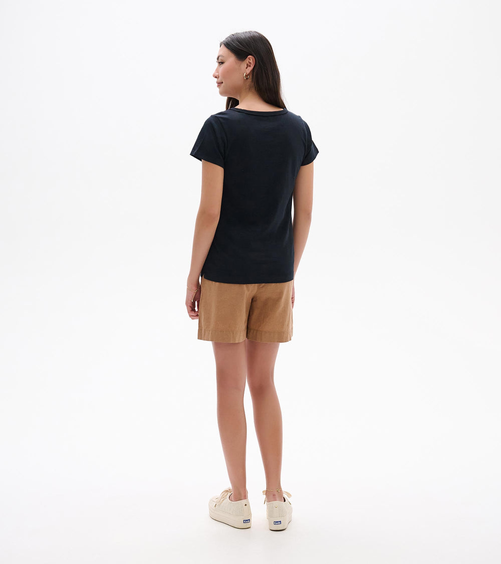 Essential Crew Neck Tee - Caviar | Hatley