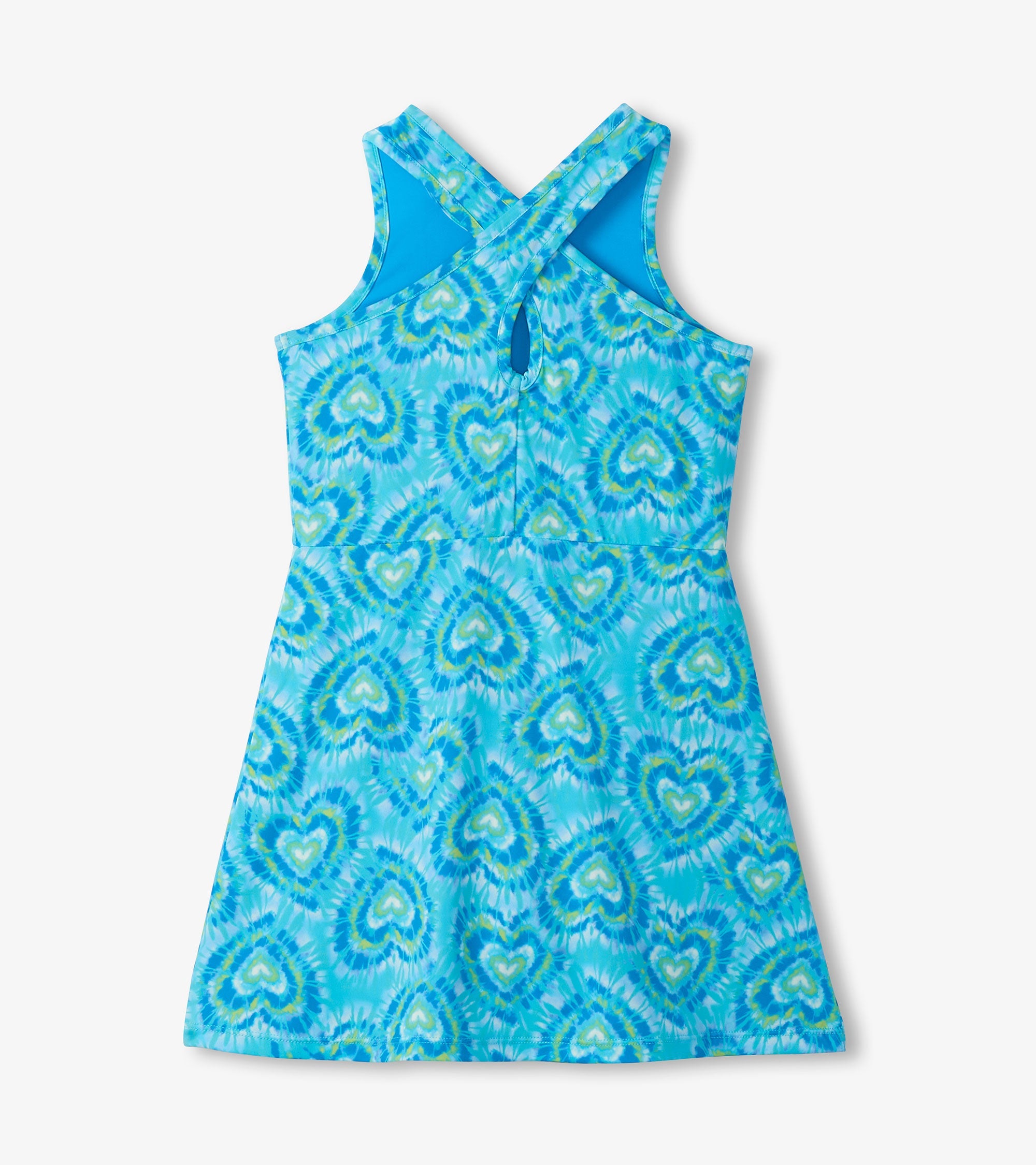 Girls Blue Candy Hearts Active A-Line Dress | Hatley Onsale Girls