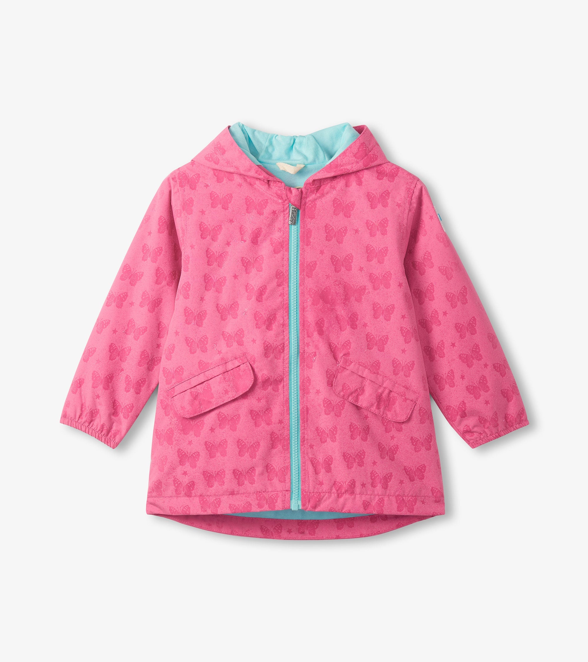 Girls Color Reveal Butterflies Microfiber Rain Jacket | Hatley