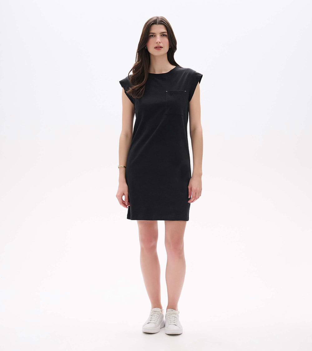 Pocket Tee Dress - Black | Hatley