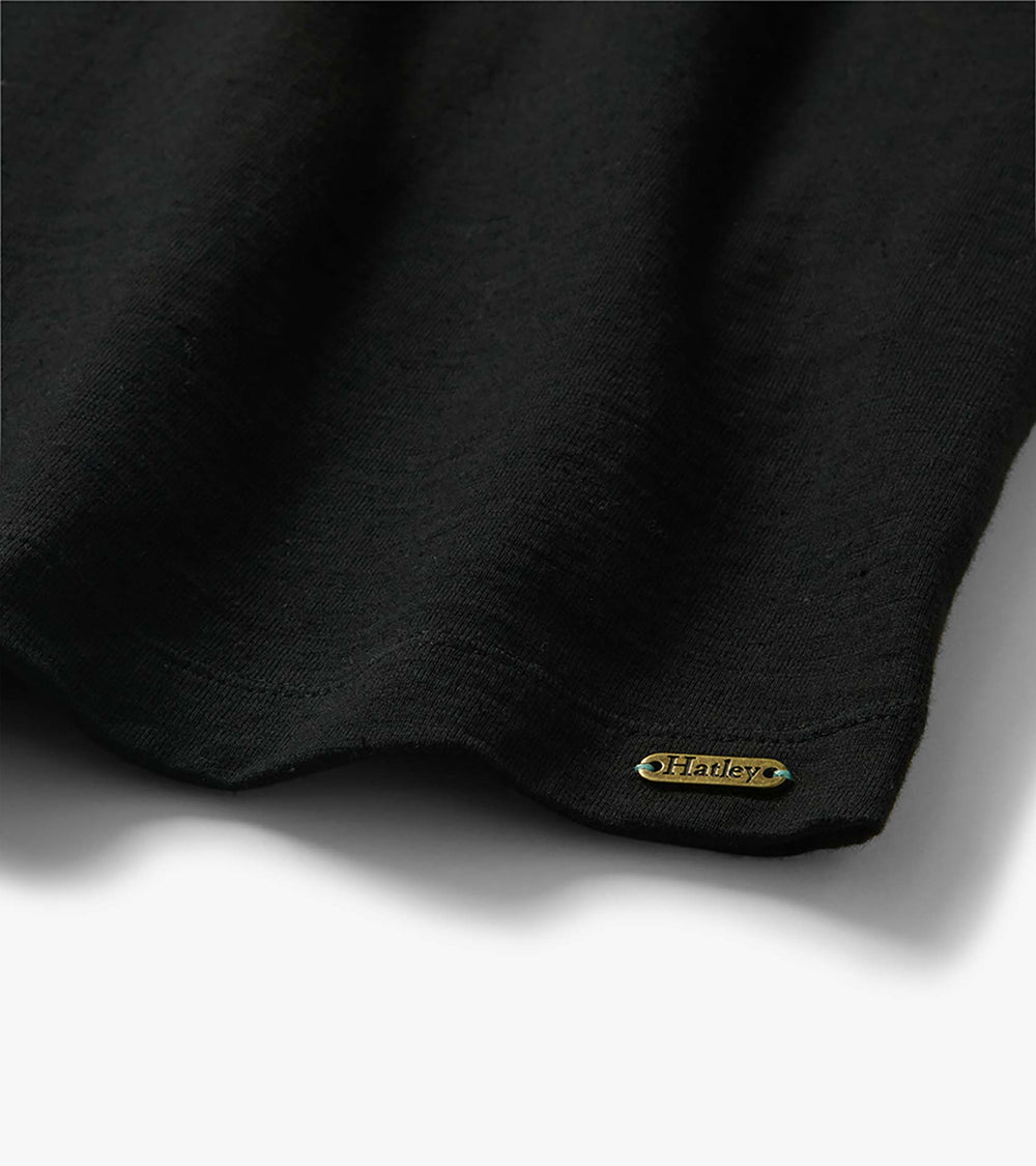 Pocket Tee Dress - Black | Hatley