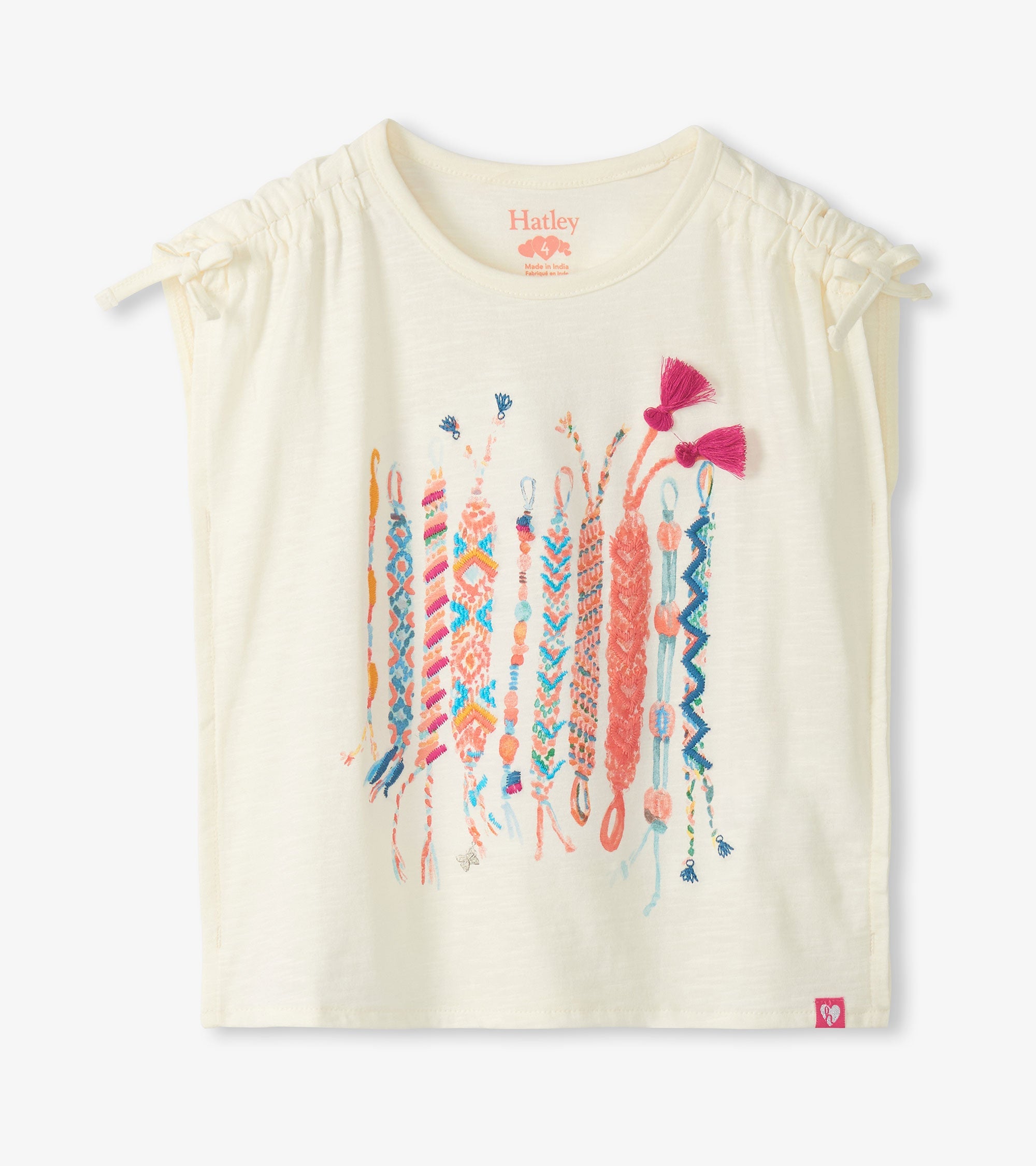 Girls Friendship Bracelet Cinched Shoulder Top | Hatley Onsale Girls