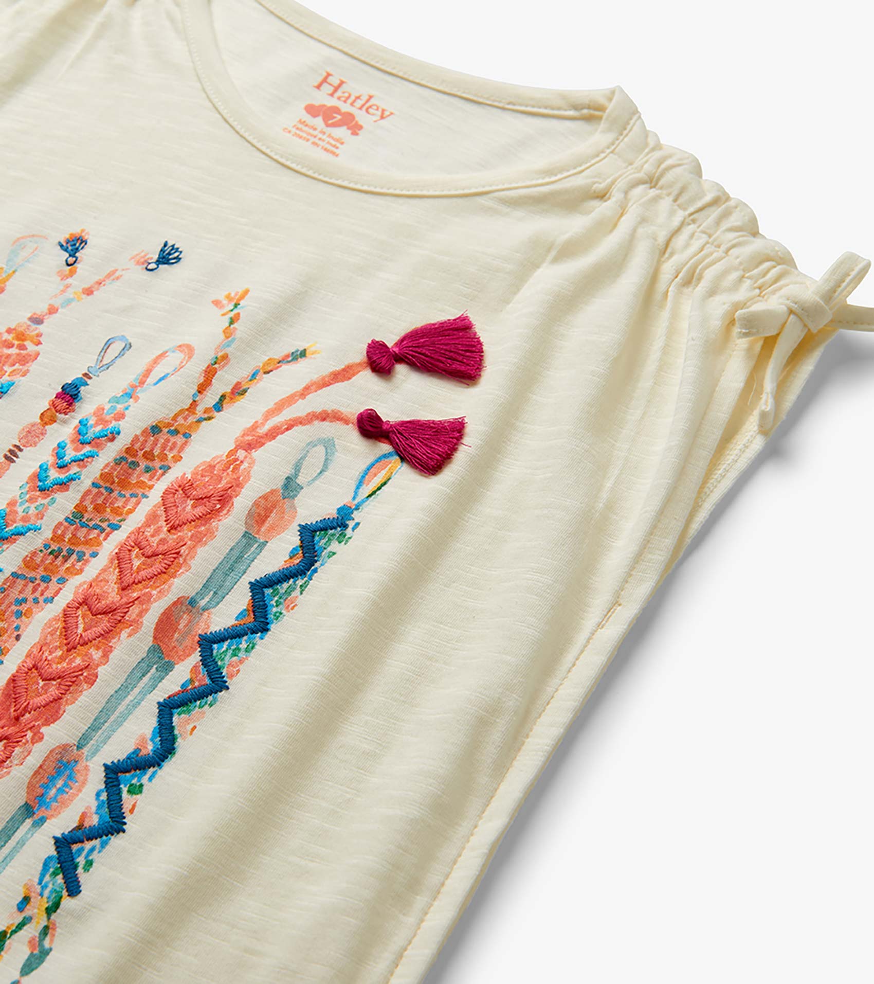 Girls Friendship Bracelet Cinched Shoulder Top | Hatley Onsale Girls