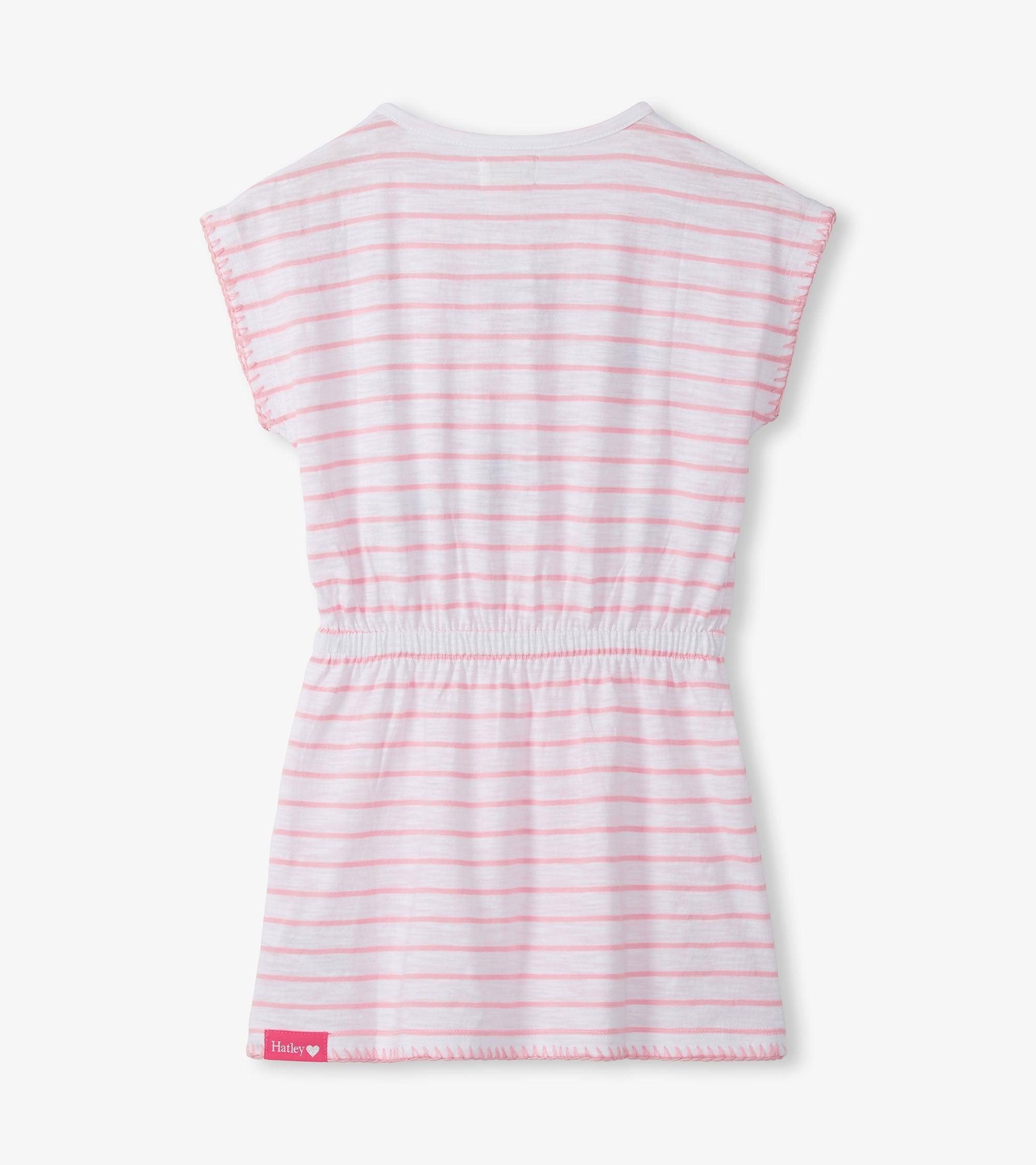 Girls Strawberry Stripes Cinched Waist Dress | Hatley Discount Girls