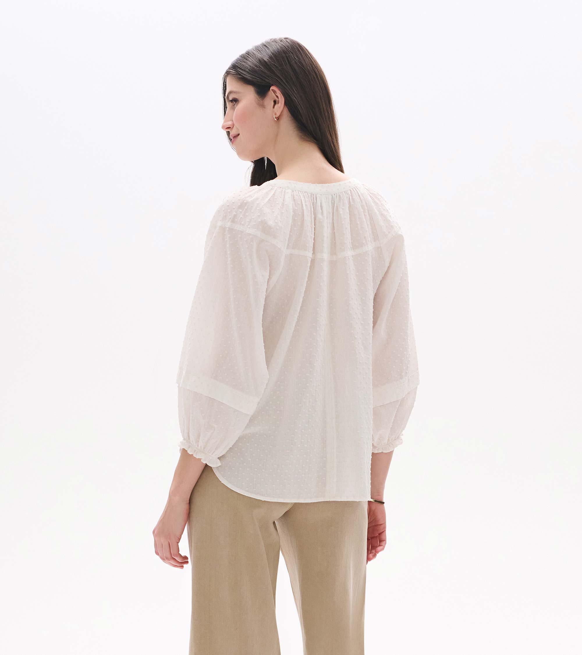 Naomi Blouse - Blush Swiss Dot | Hatley For Women