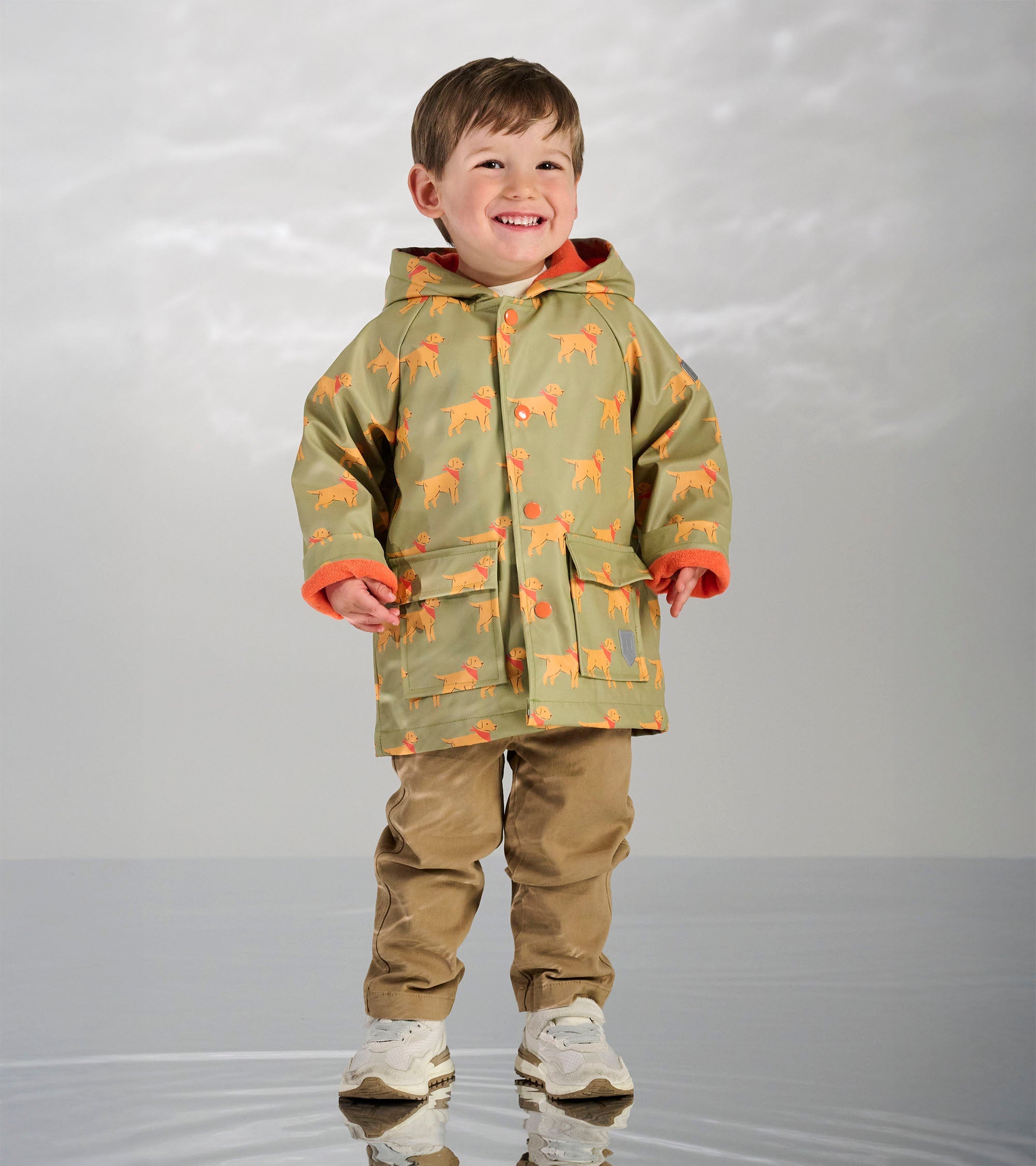Baby & Toddler Boys Camping Puppy Button-Up Rain Jacket | Hatley Baby & Toddler