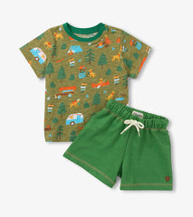 Baby & Toddler Boys Summer Camping T-Shirt & Shorts Set | Hatley Onsale Baby & Toddler