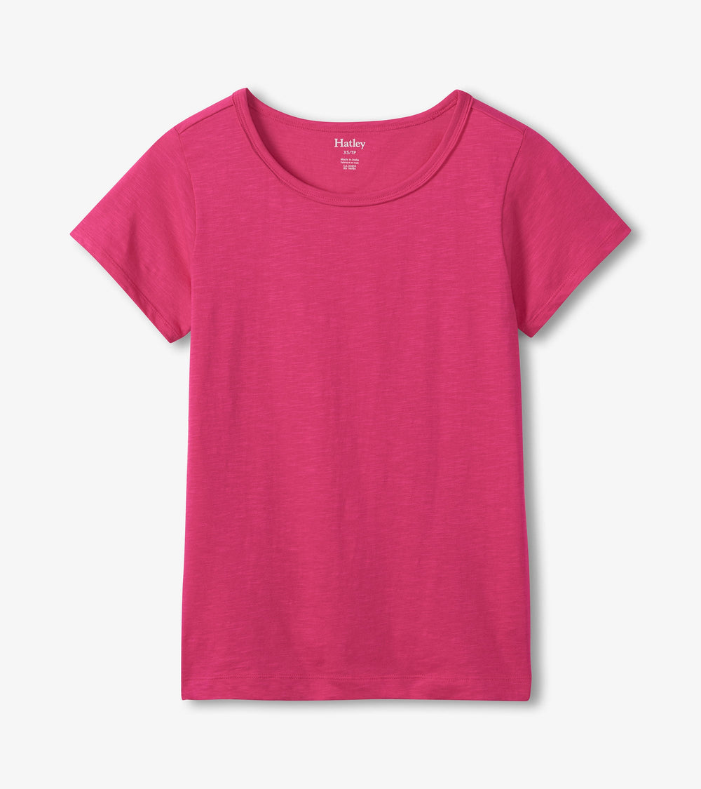 Essential Crew Neck Tee - Carmine Rose | Hatley Sale Women