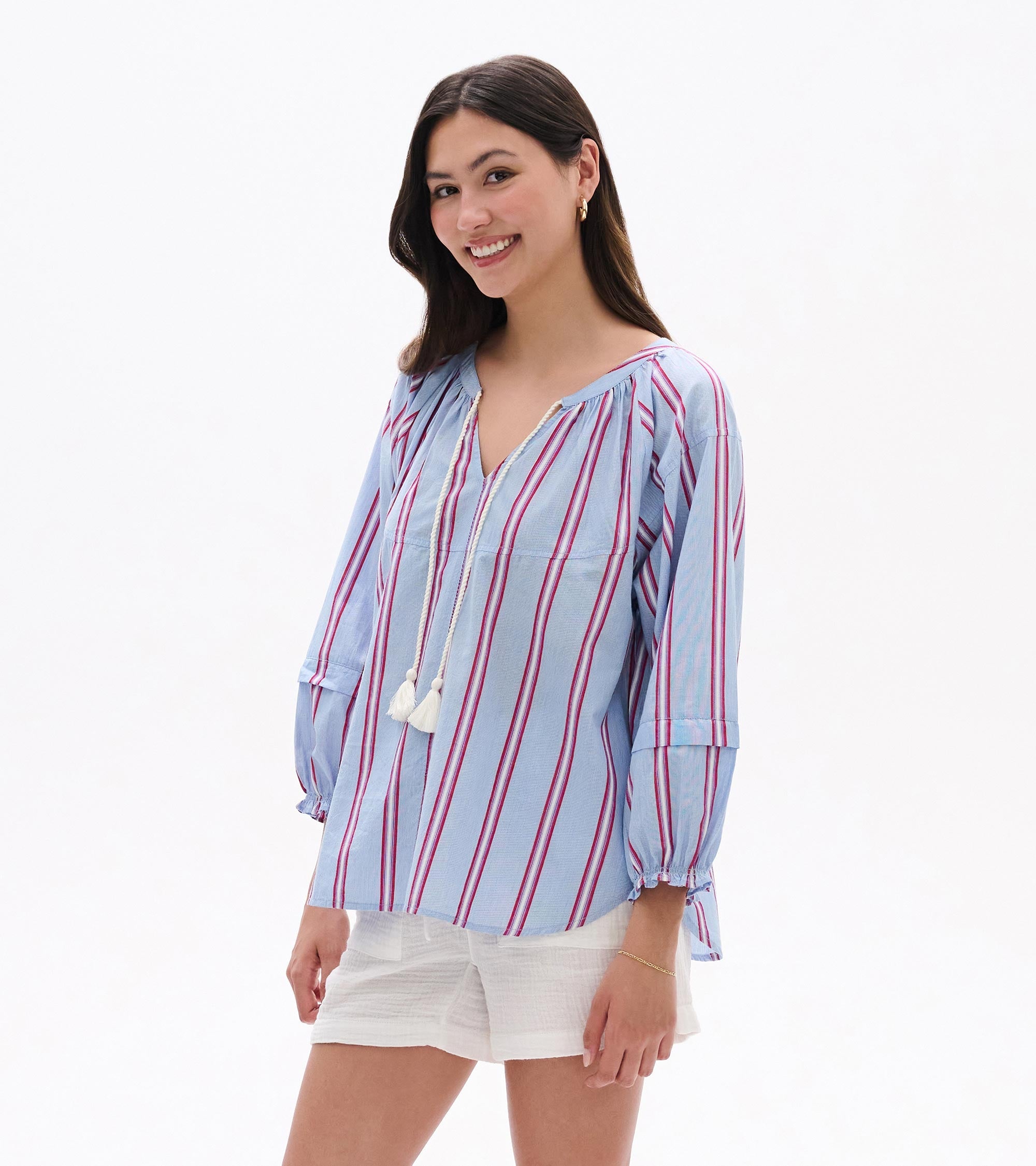 Naomi Blouse - Chambray Rainbow | Hatley US Women