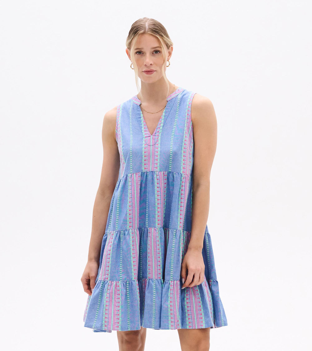 Savannah Dress - Chambray Stripes | Hatley